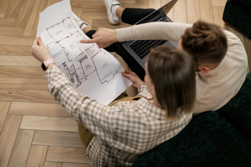 first-time buyers viewing properties